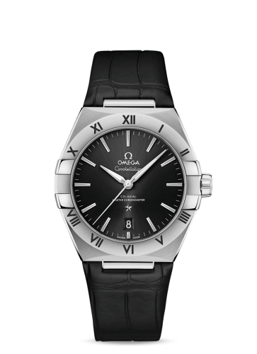 Omega Constellation Master Chronometer 39 Stainless Steel / Black / Alligator